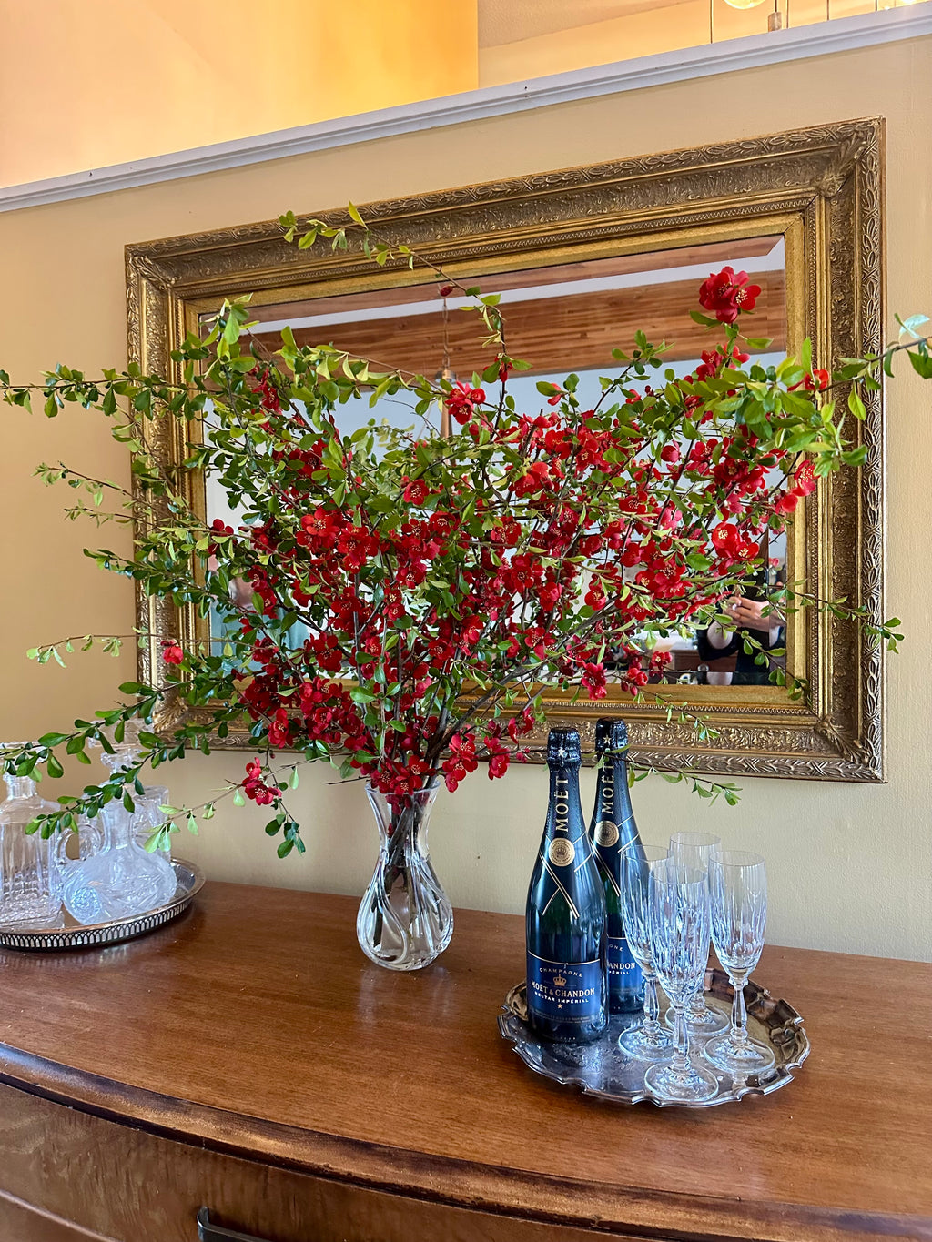 Sideboard Gold Mirror Dining Room