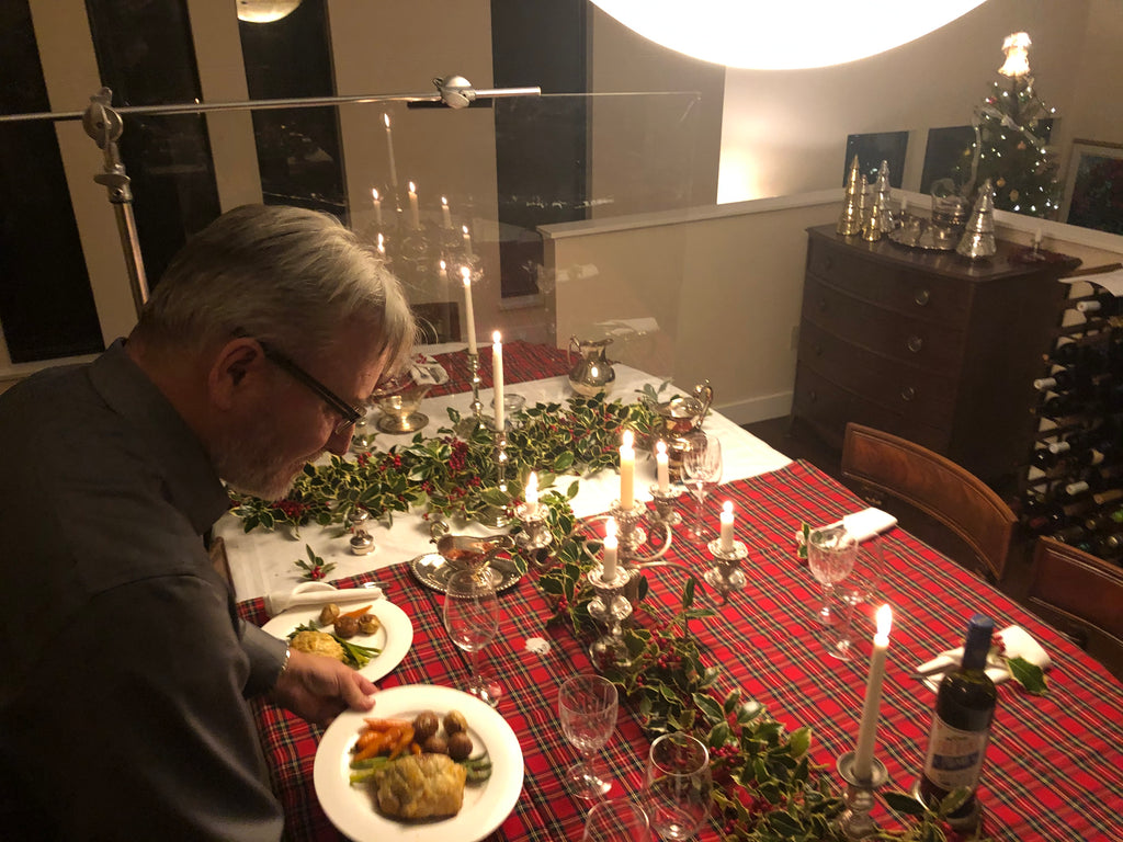 Plexyglass Covid Christmas Dinner Party