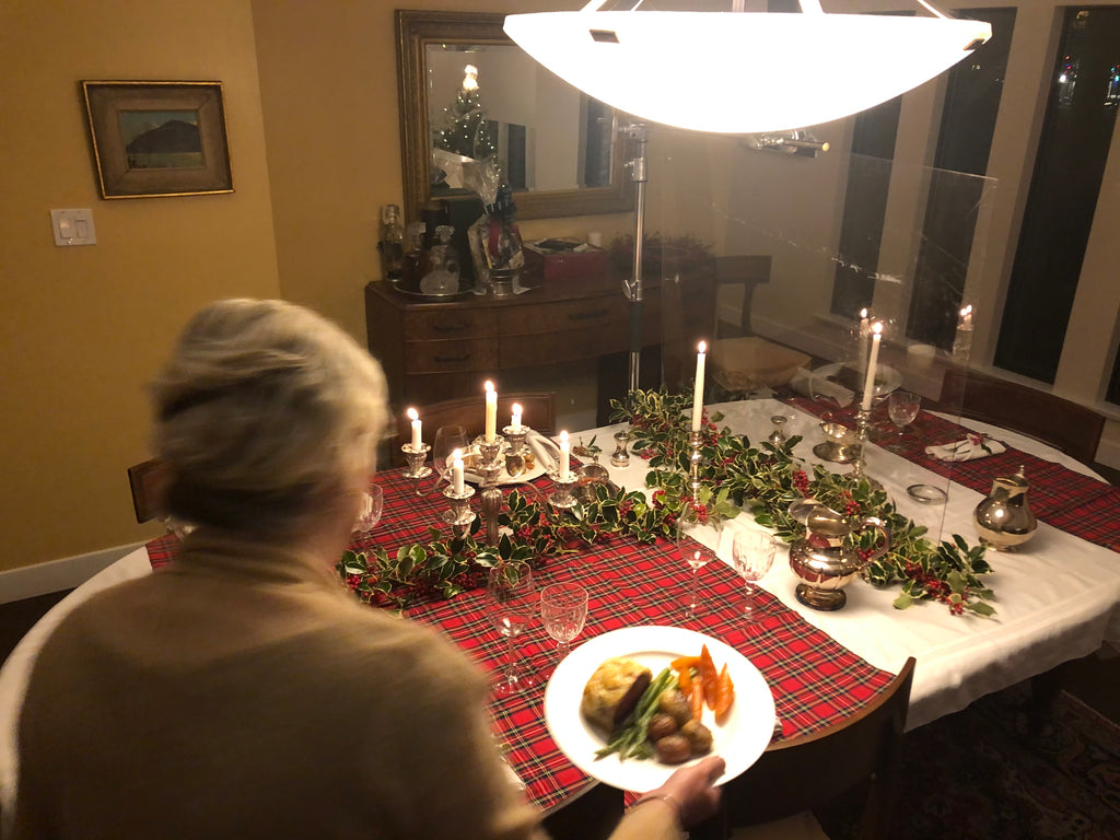 Plexyglass Covid Christmas Dinner Party