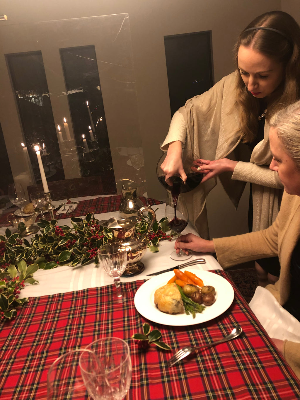 Plexyglass Covid Christmas Dinner Party