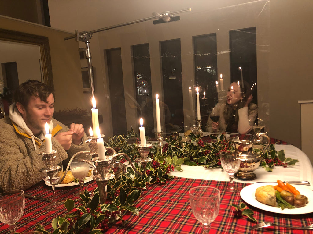 Plexyglass Covid Christmas Dinner Party