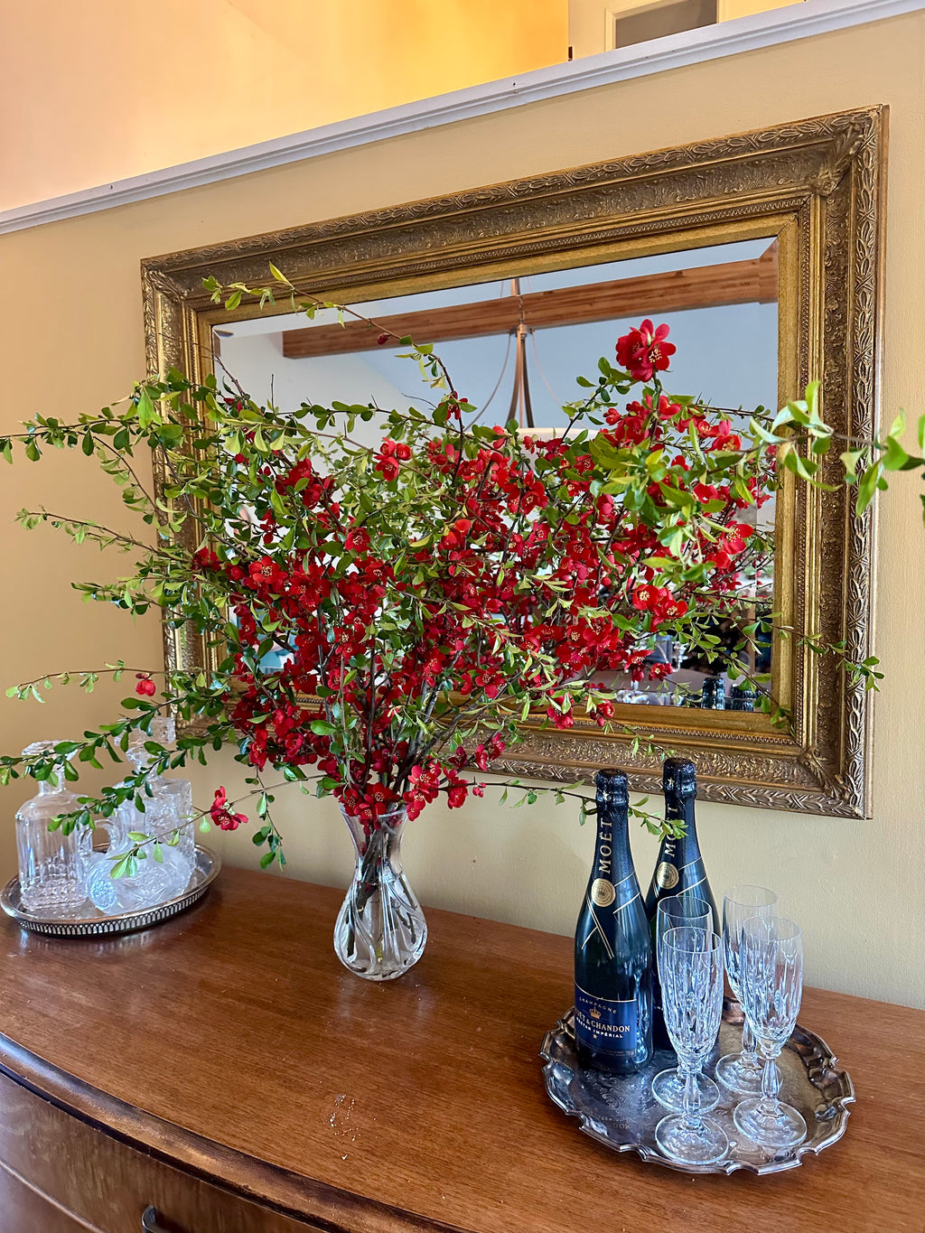 Sideboard Gold Mirror Dining Room